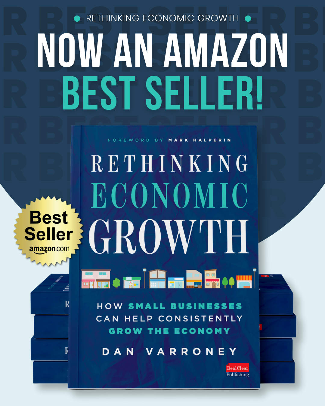 Rethinking Economic Growth by Dan Varroney listed as best seller on Amazon