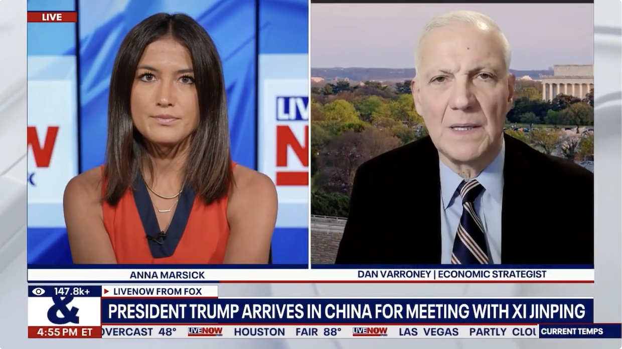 President Trump Arrives in China for Meeting with Xi Jinping